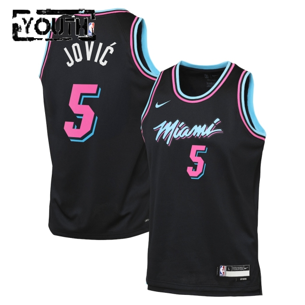 Miami Heat Trikot Nikola Jovic Nike 2025-26 City Edition Schwarz Swingman - Kinder Miami Heat Trikot Nikola Jovic Nike 2025-26 City Edition Schwarz Swingman - Kinder